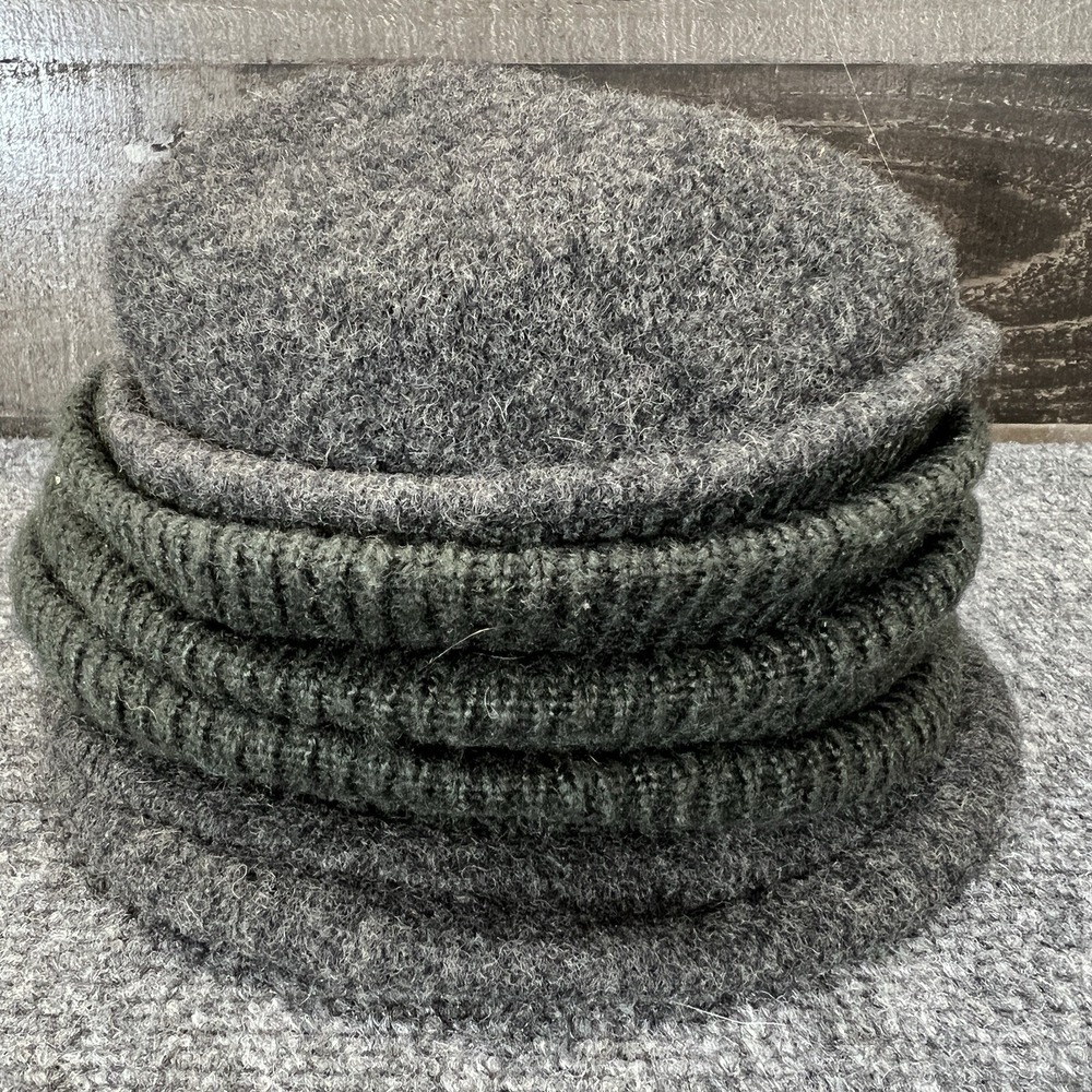 SCALA Collection Gray Wool/Lana Boiled Cloche Hat One Size - Picture 2 of 8